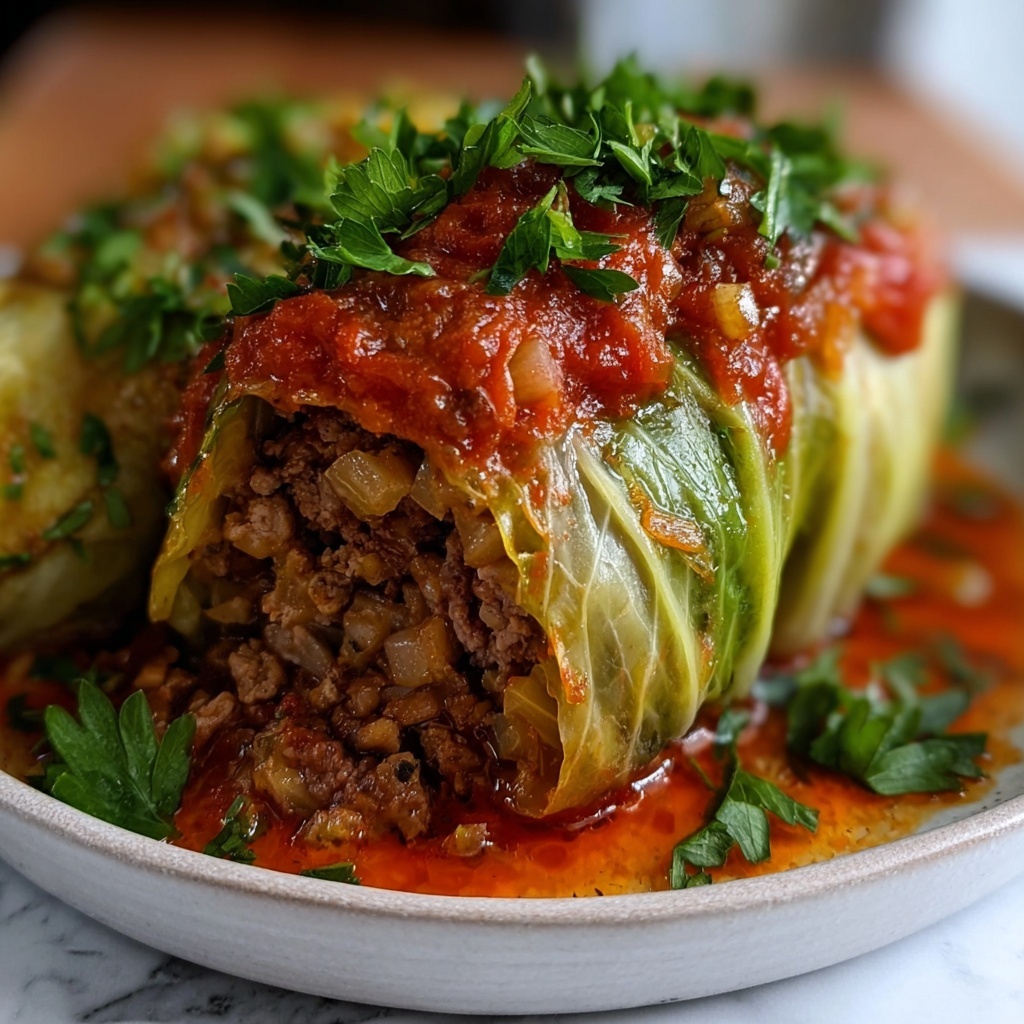 Old-Fashioned Stuffed Cabbage Rolls Recipe - Recipe Image