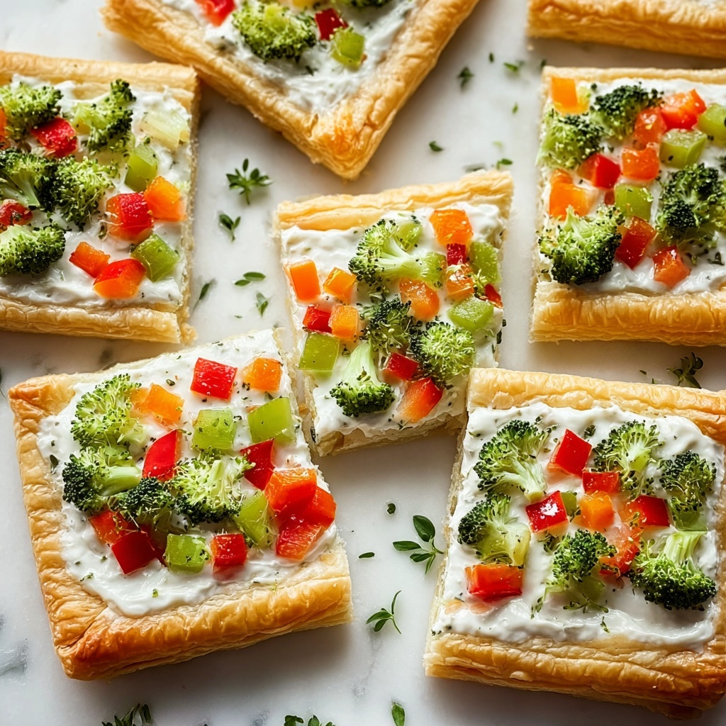 Crescent Roll Veggie Pizza with Cream Cheese Recipe - Recipe Image