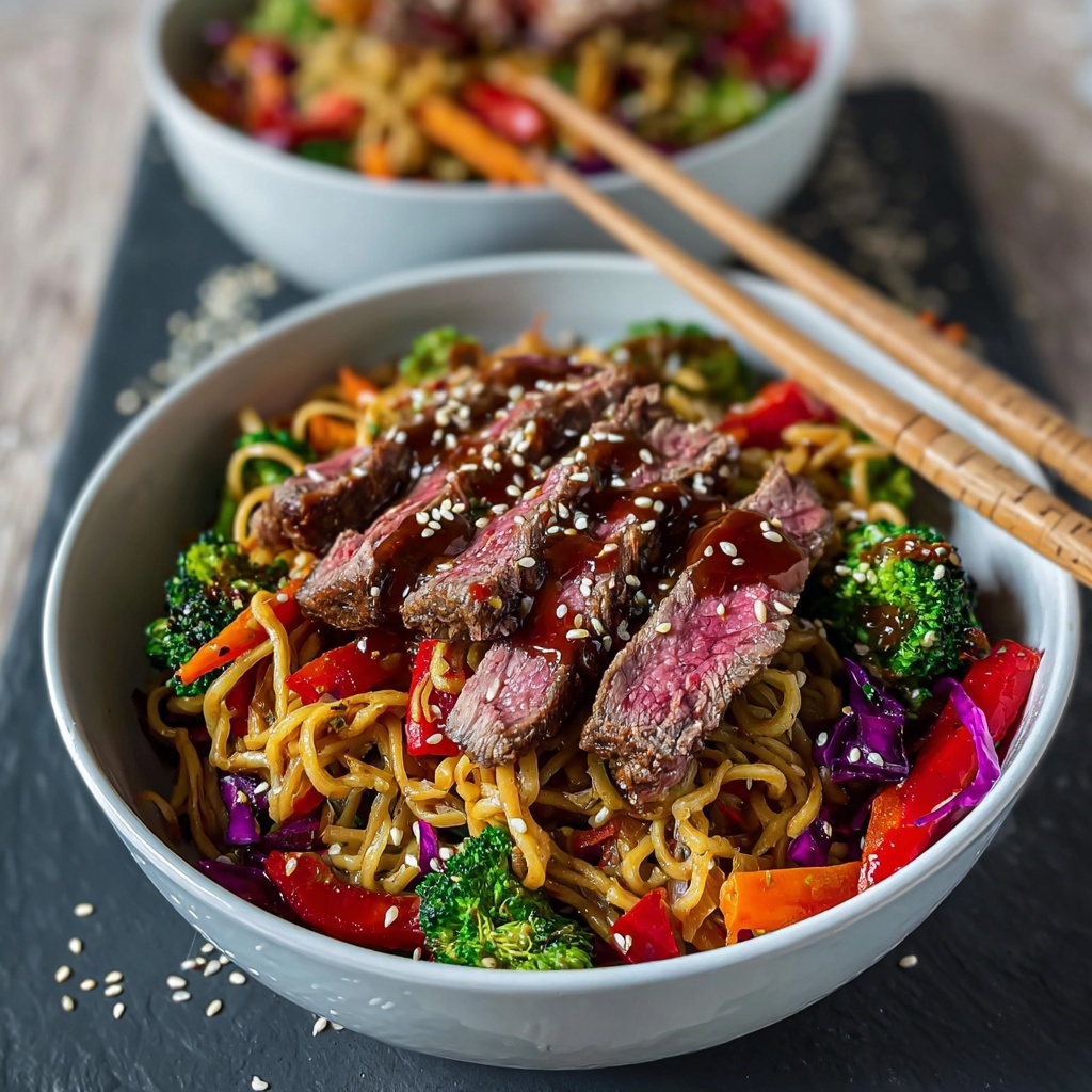 Miso Steak with Noodle Salad Recipe - Recipe Image