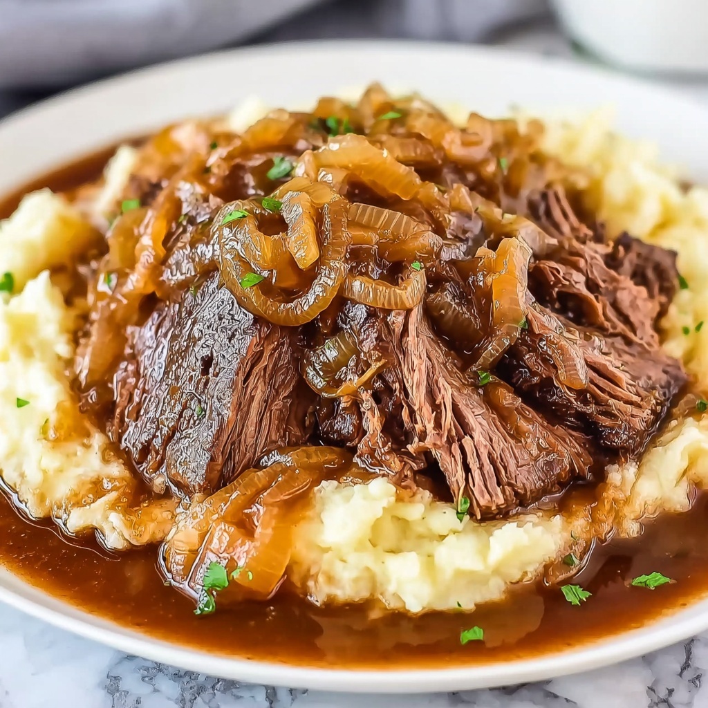 Slow Cooker French Onion Pot Roast Recipe - Recipe Image