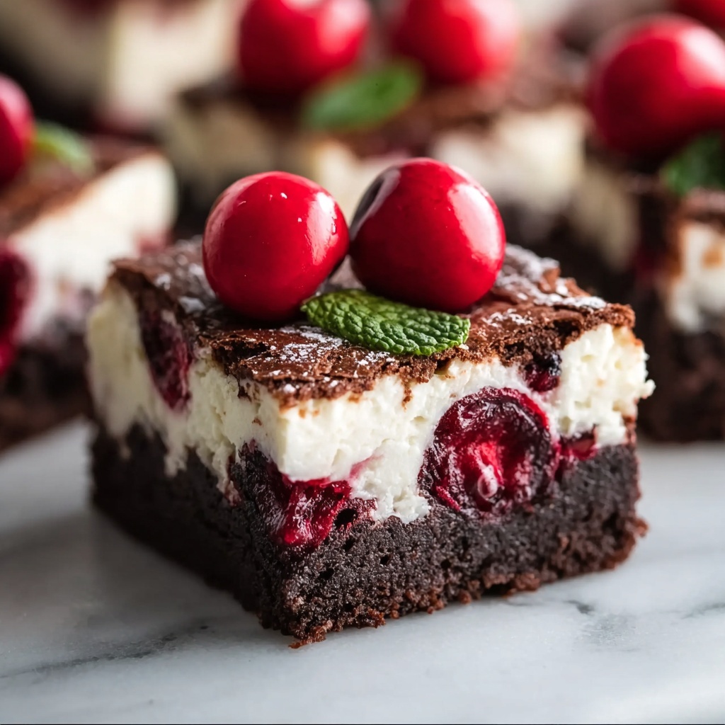 Cherry Cheesecake Brownies Recipe - Recipe Image