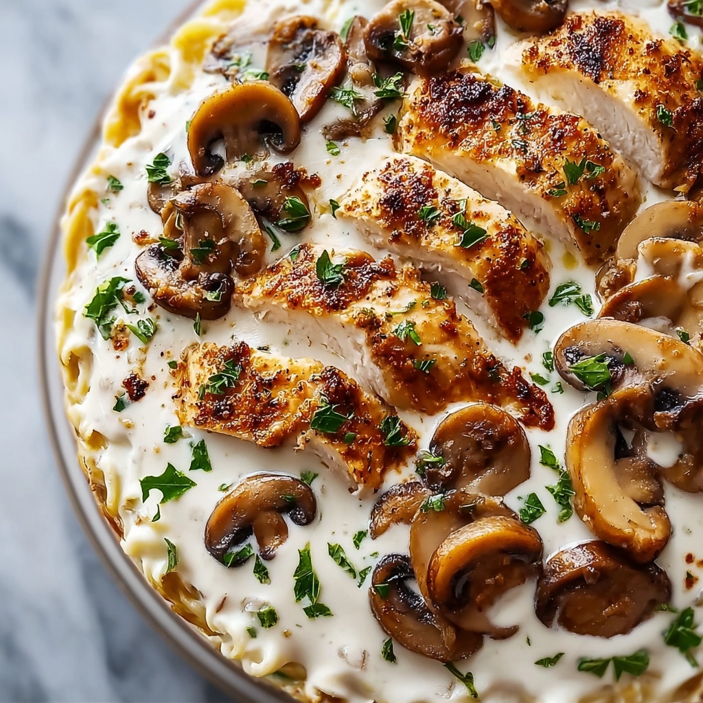 Chicken & Mushroom Alfredo Recipe - Recipe Image