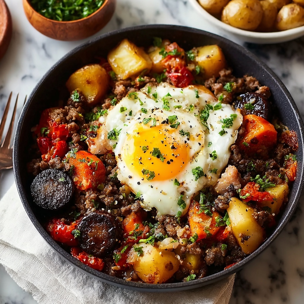 Roasted Potato & Sausage Hash with Spicy Tomato Butter Recipe - Recipe Image