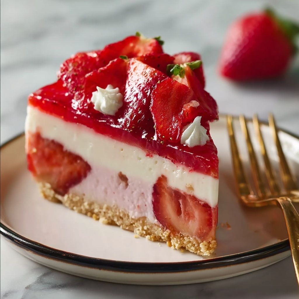 Strawberry Japanese Cheesecake Recipe - Recipe Image