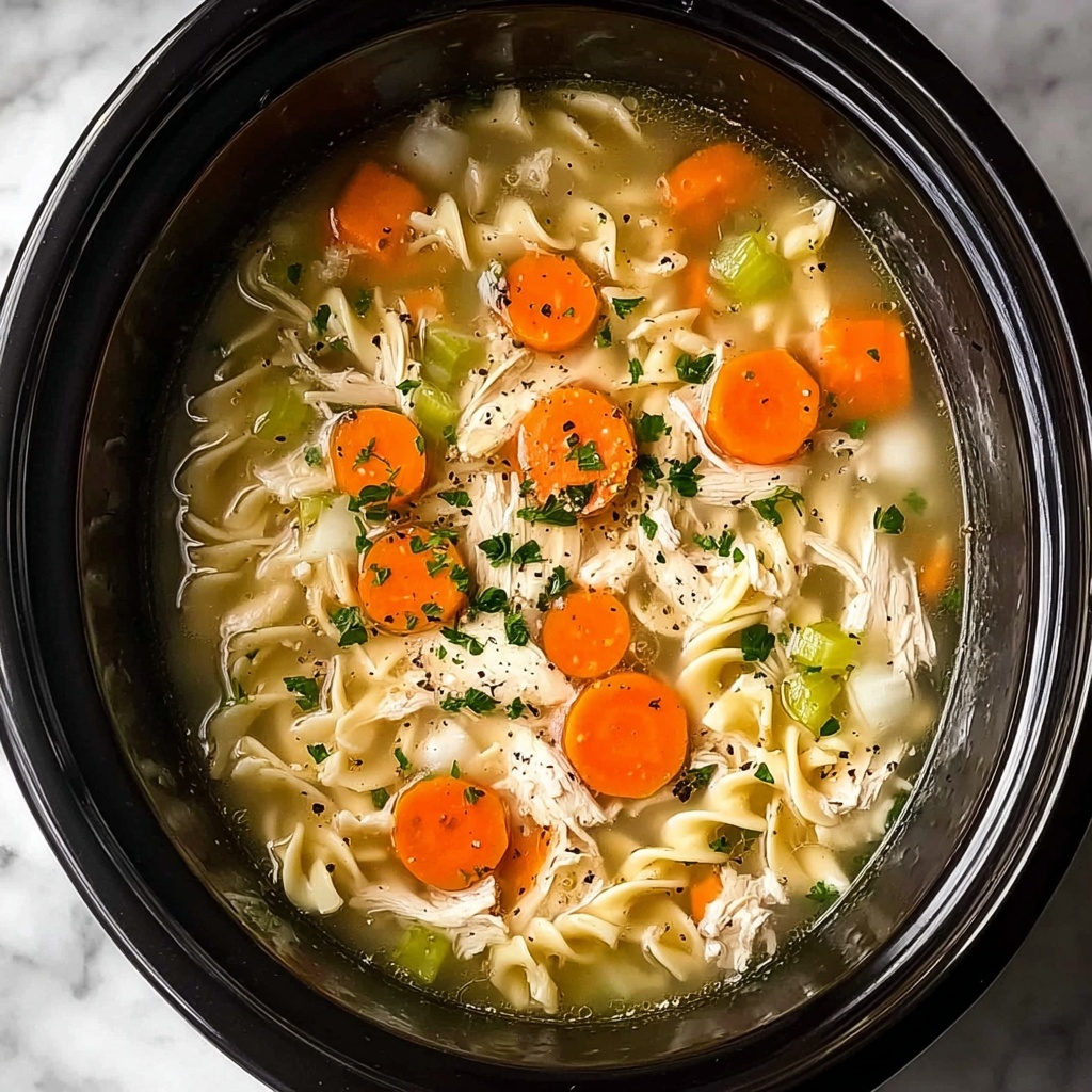 Crockpot Chicken Noodle Soup Recipe - Recipe Image