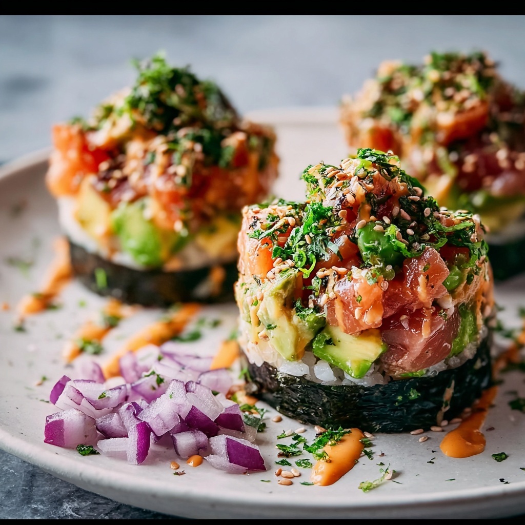 Baked Salmon Sushi Cups Recipe - Recipe Image