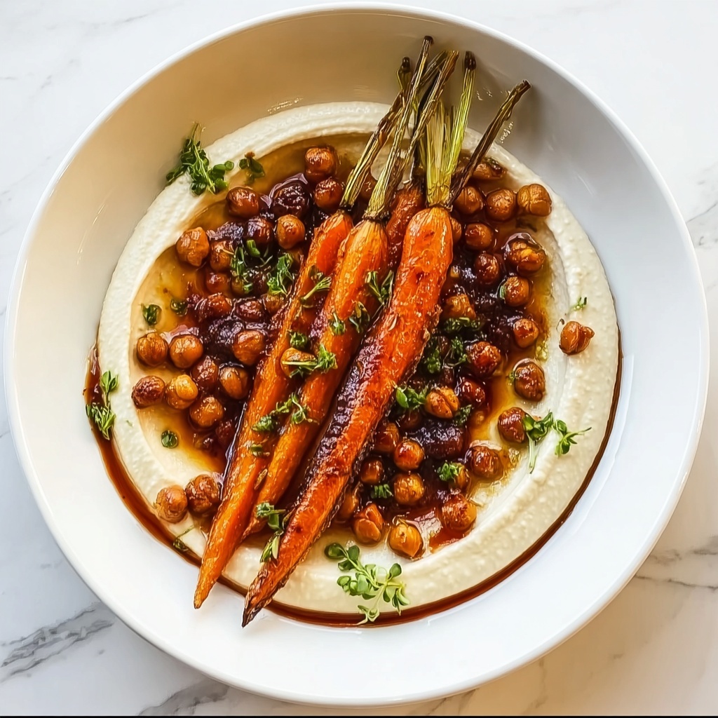 Spicy Maple Roast Carrots with Crispy Chickpeas and Yogurt Sauce Recipe - Recipe Image