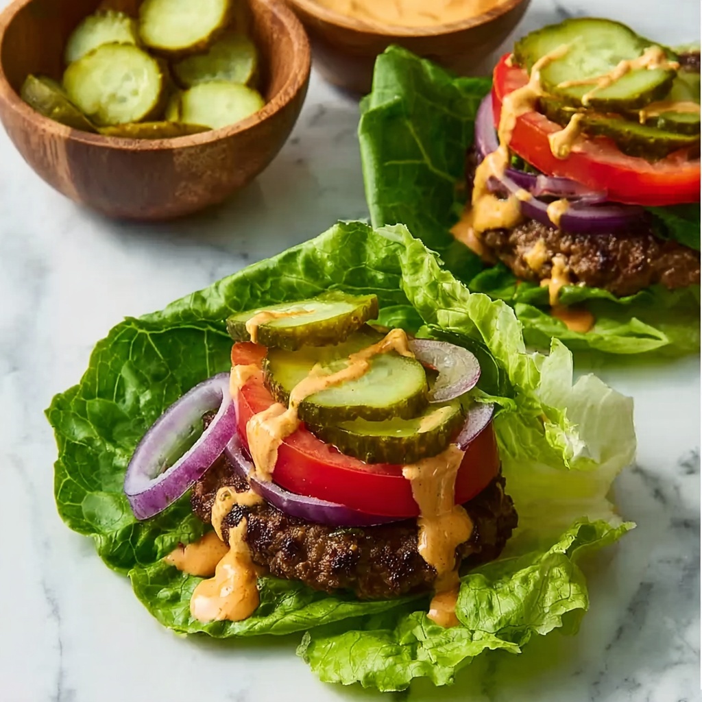 Low Carb Burger Lettuce Wraps Recipe - Recipe Image