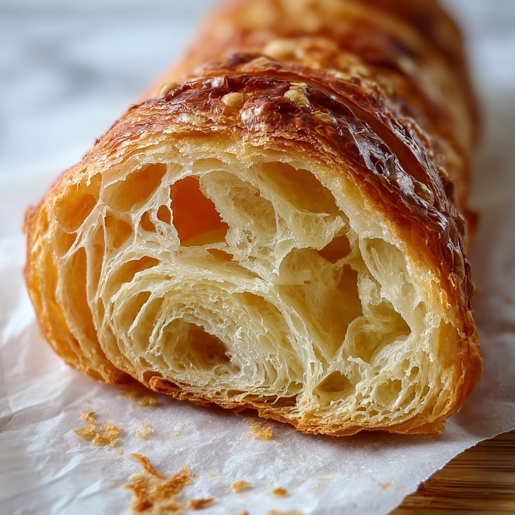 Flaky Sourdough Croissant Bread Recipe - Recipe Image