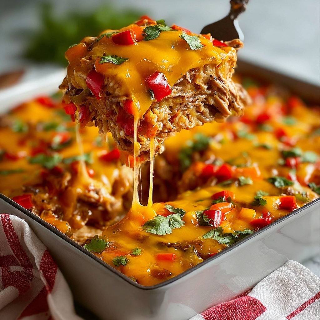 Fajita Chicken Casserole Recipe - Recipe Image