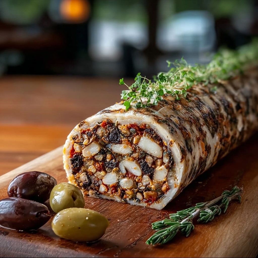Mediterranean Olive Tapenade Cheese Log Recipe - Recipe Image