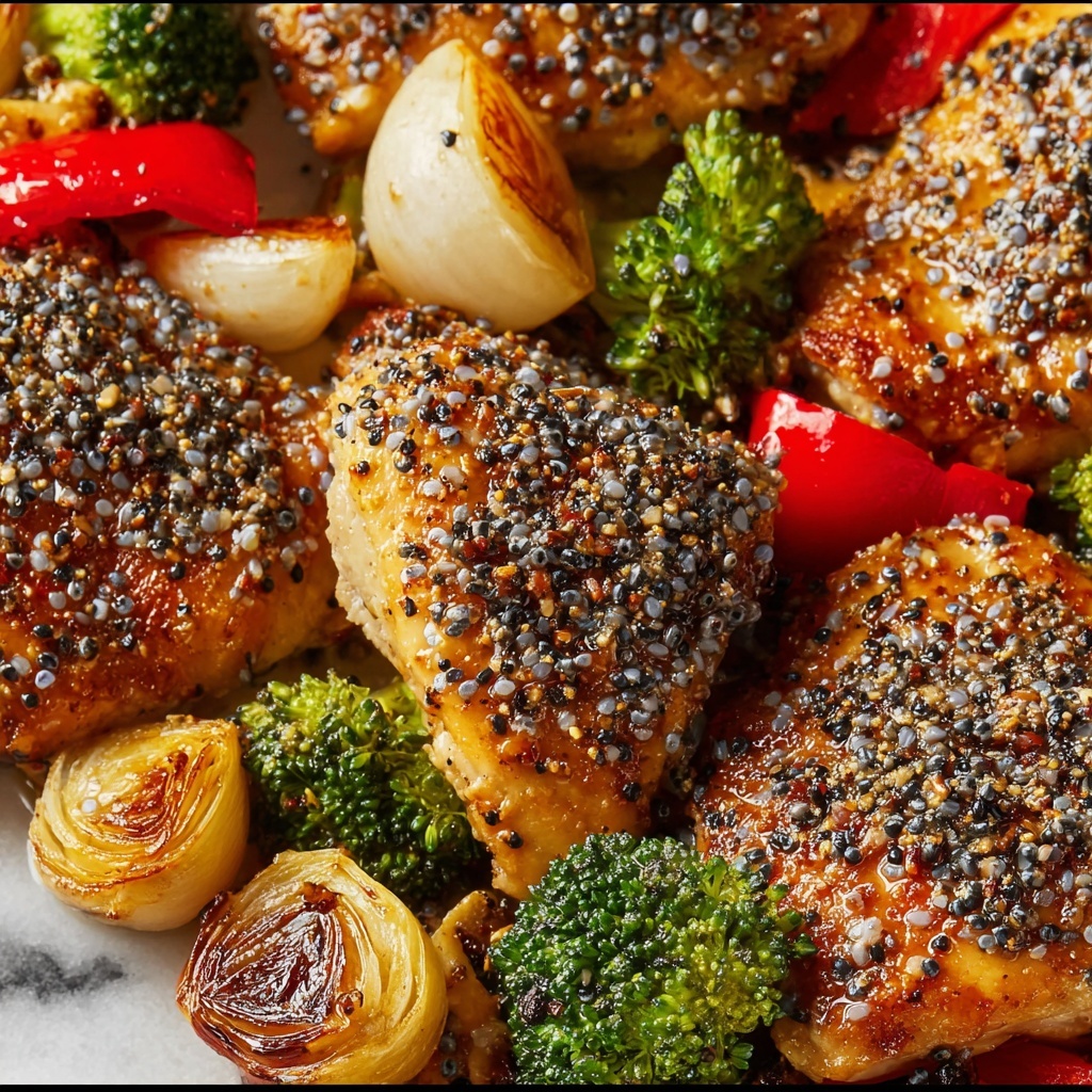 Bagel Chicken with Roasted Veggies Recipe - Recipe Image