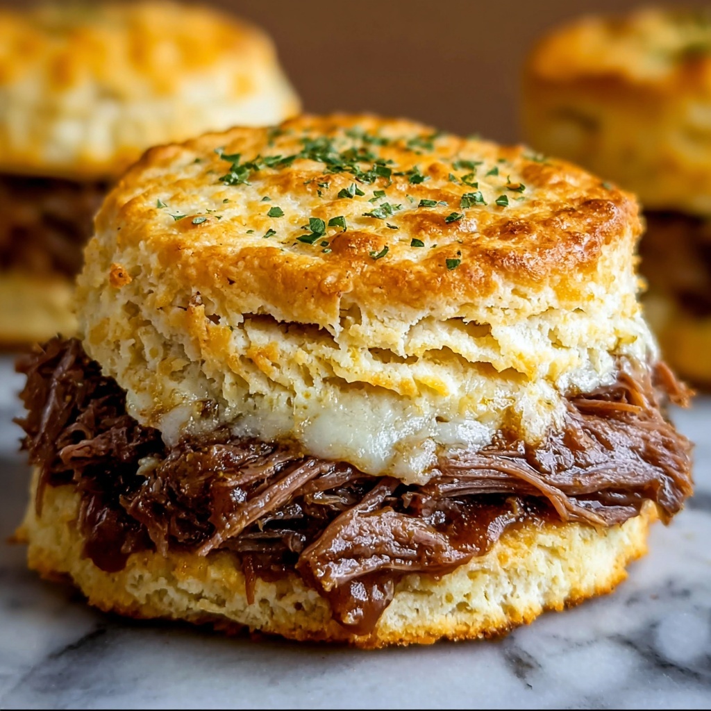 Baked French Dip Biscuits Recipe - Recipe Image