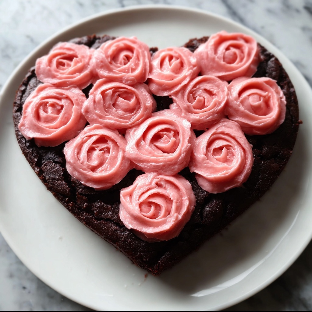 Heart Brownie Cake Recipe - Recipe Image