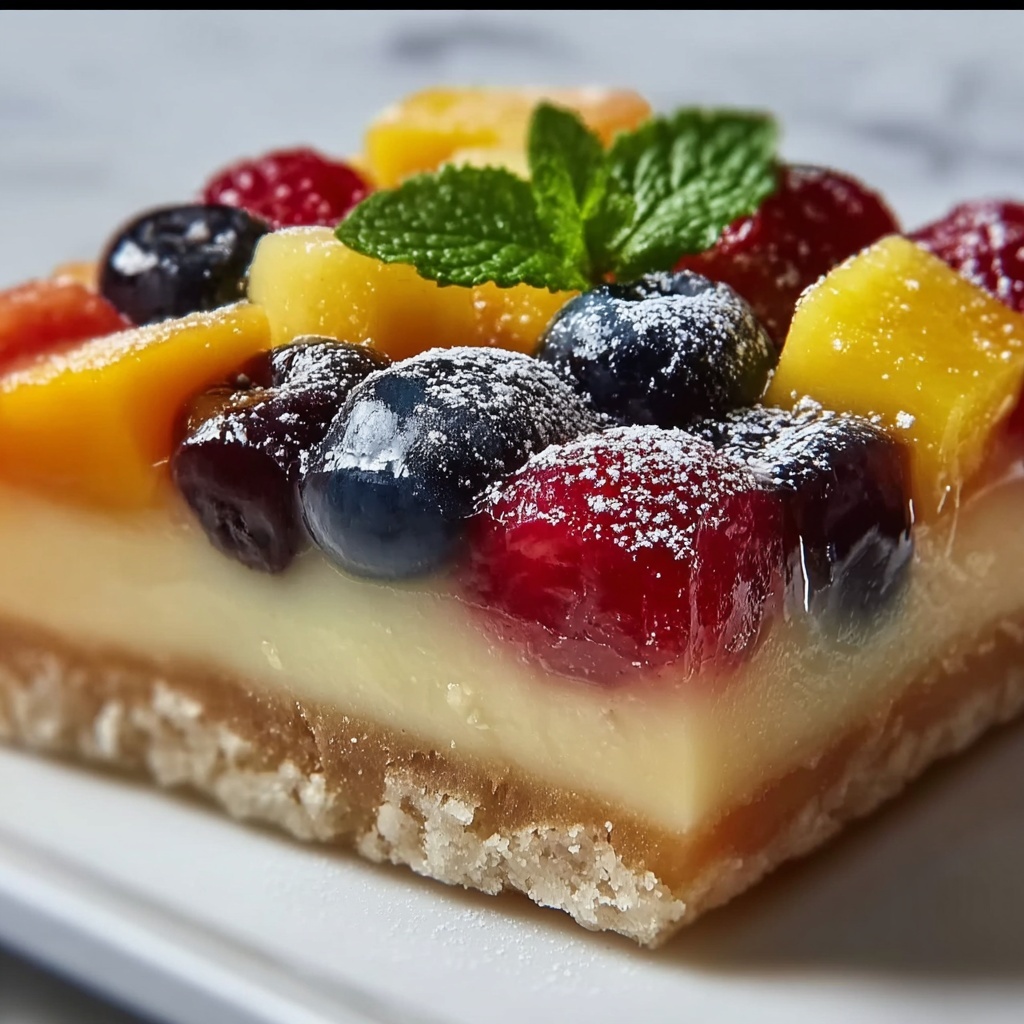 Fruit Custard Bars Recipe - Recipe Image