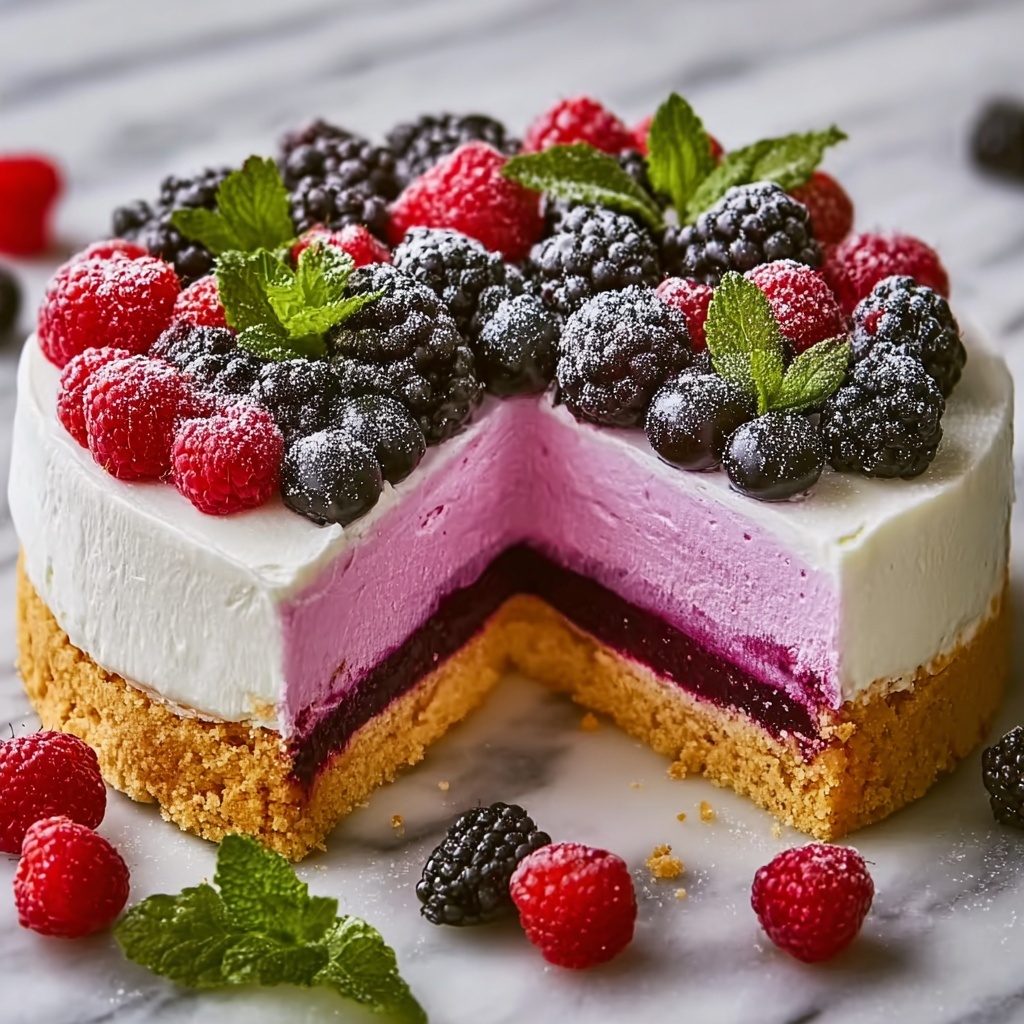 Berry Cream Cheese Cake Recipe - Recipe Image