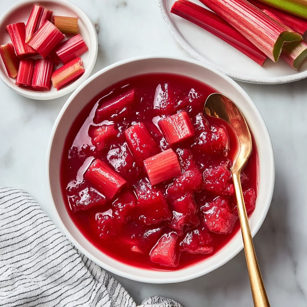 Sweet and Tangy Rhubarb Sauce Recipe - Recipe Image
