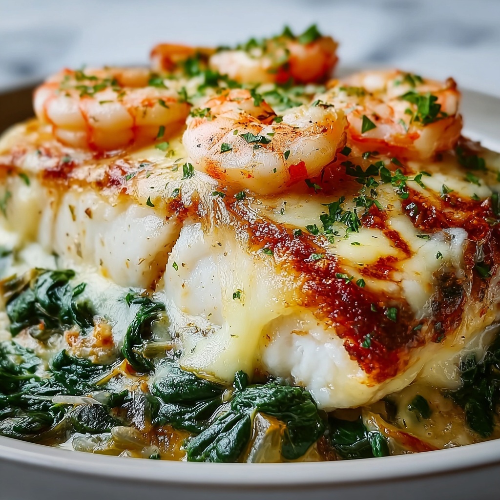 Stuffed Catfish with Spinach, Shrimp, and Cheese Recipe - Recipe Image