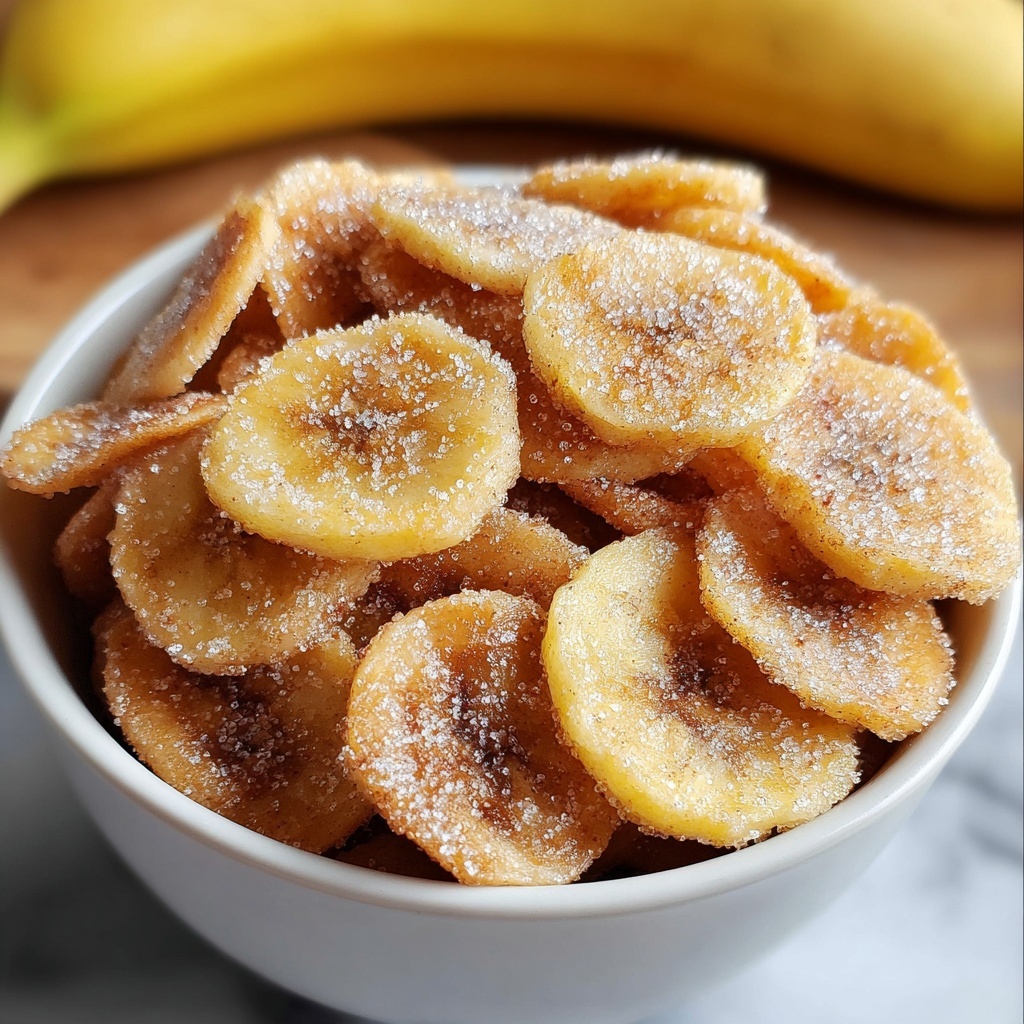Cinnamon Sugar Banana Chips: Crispy Homemade Treats Recipe - Recipe Image
