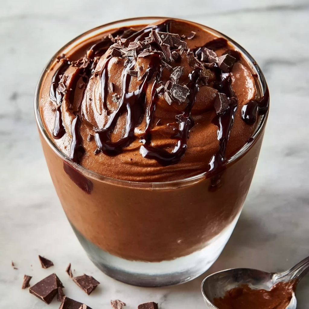 Chocolate Yogurt Pudding with Peanut Butter Drizzle Recipe - Recipe Image