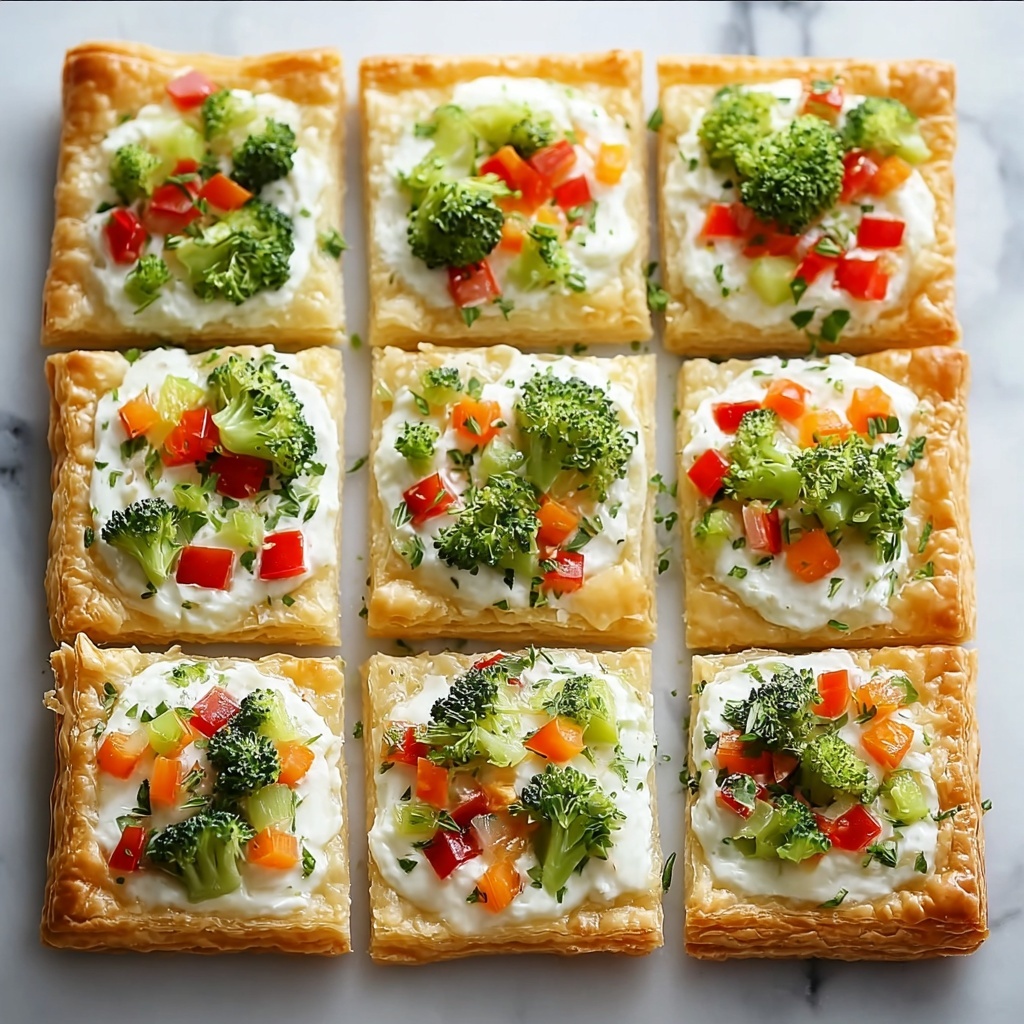 Crescent Roll Veggie Pizza with Cream Cheese Recipe - Recipe Image