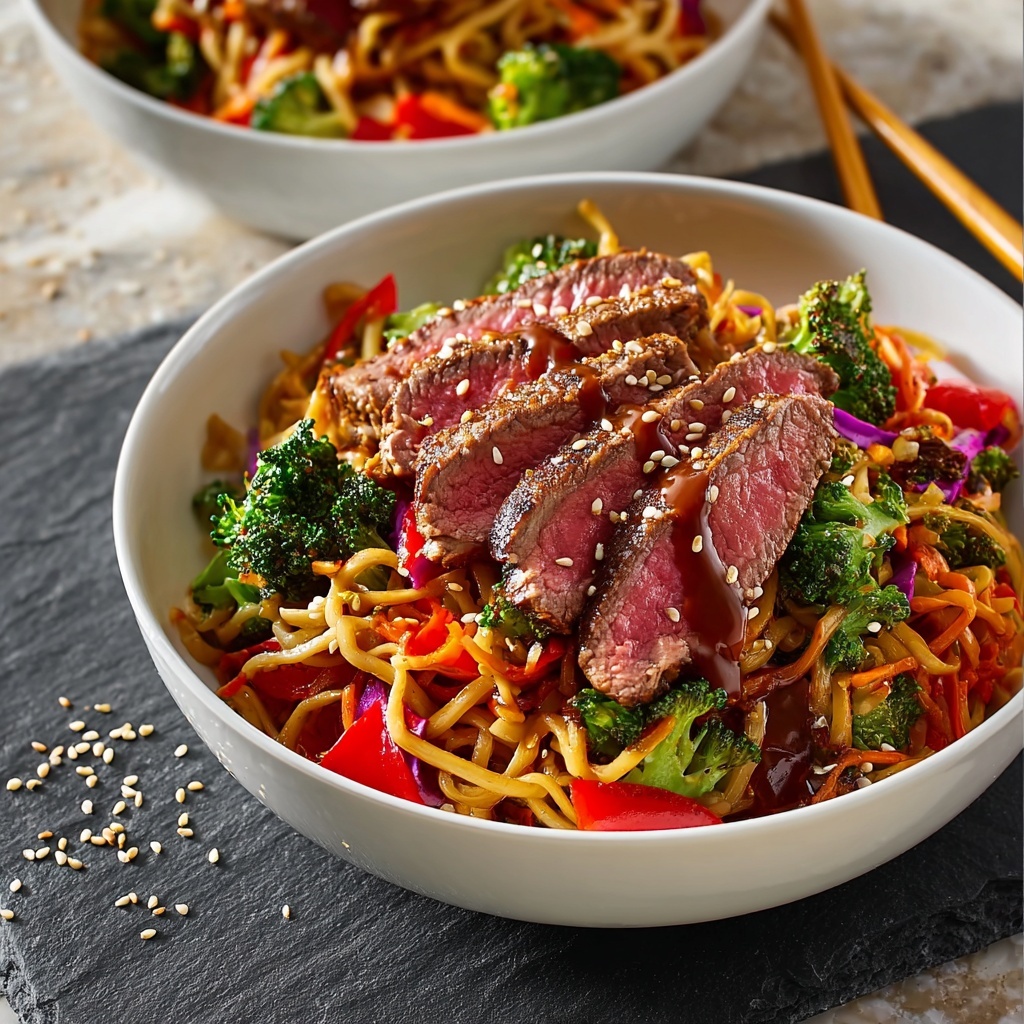 Miso Steak with Noodle Salad Recipe - Recipe Image