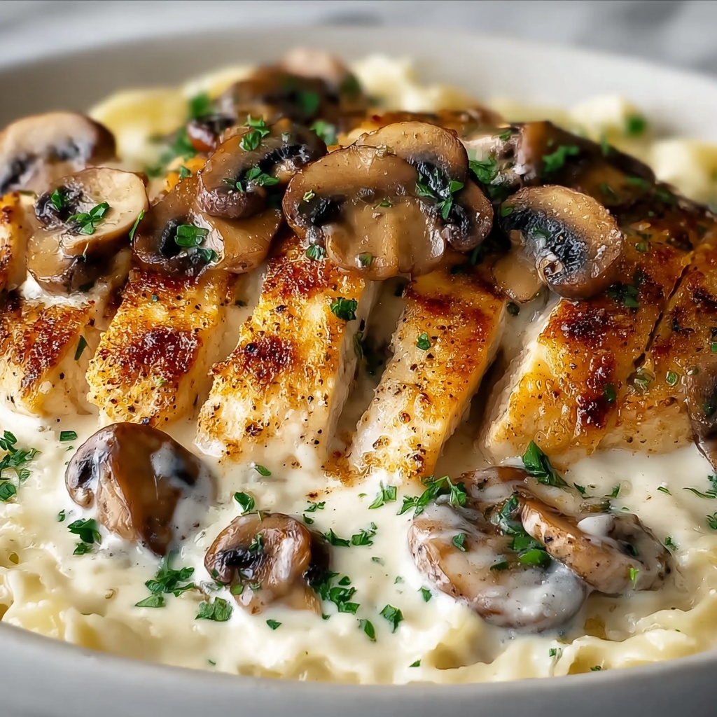 Chicken & Mushroom Alfredo Recipe - Recipe Image