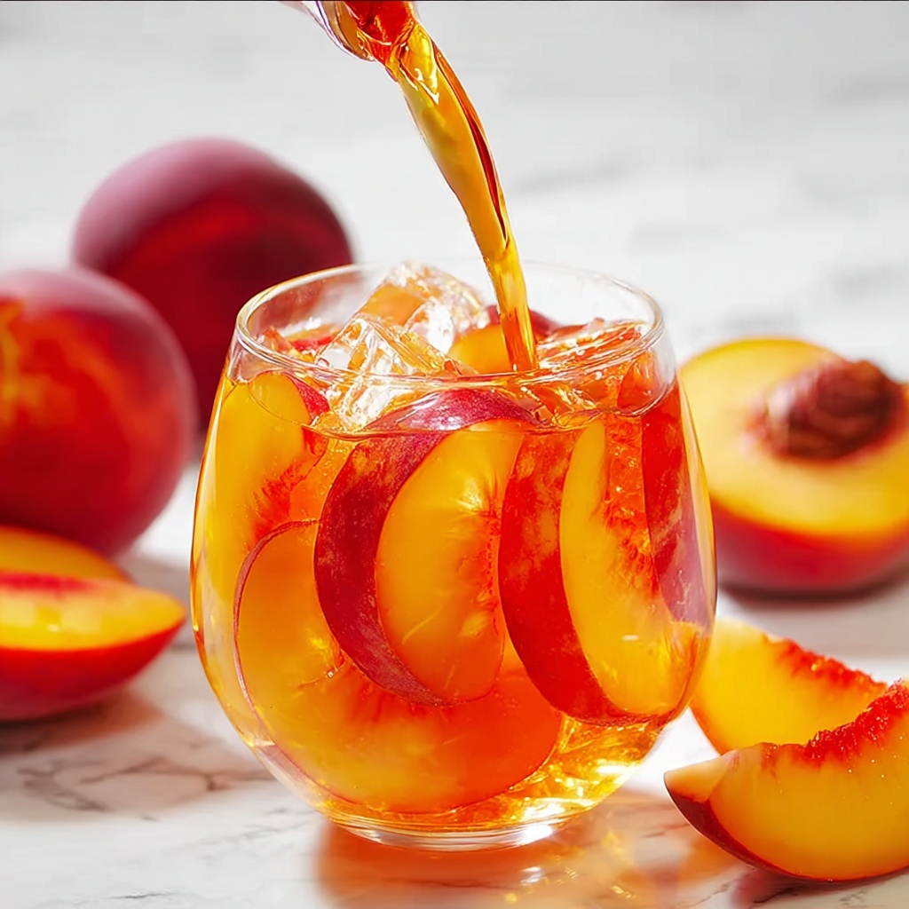 Irresistible Peach Sangria Recipe - Recipe Image