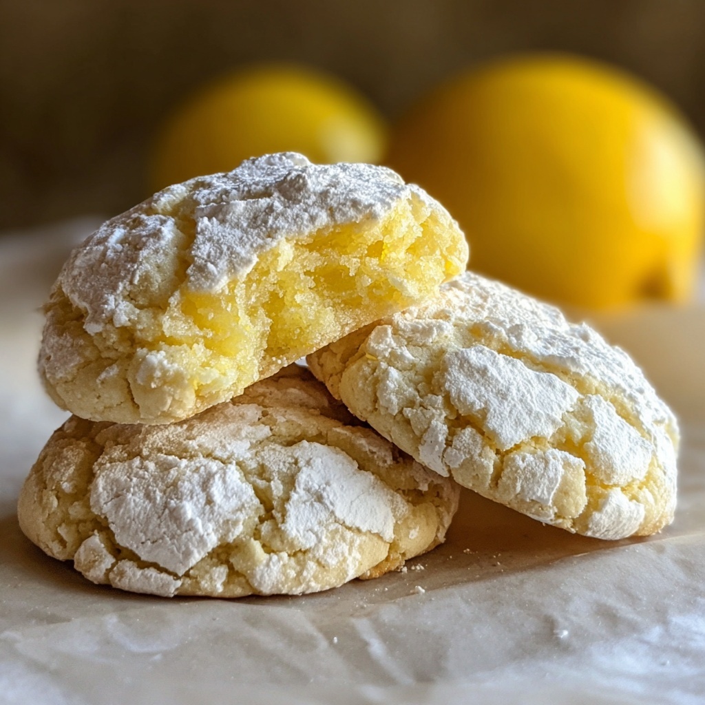 Lemon Crinkle Cookies Recipe - Recipe Image