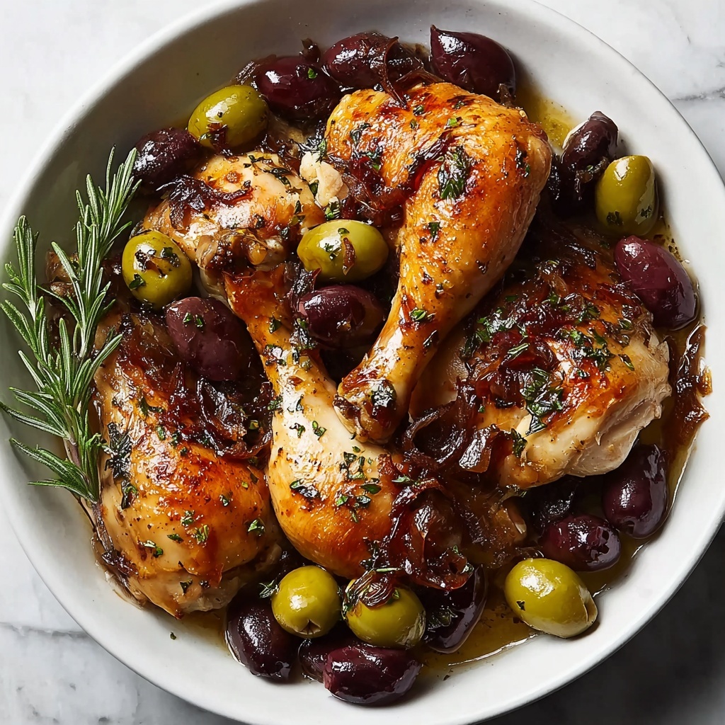 Pan-Roasted Chicken with Grapes and Olives Recipe - Recipe Image