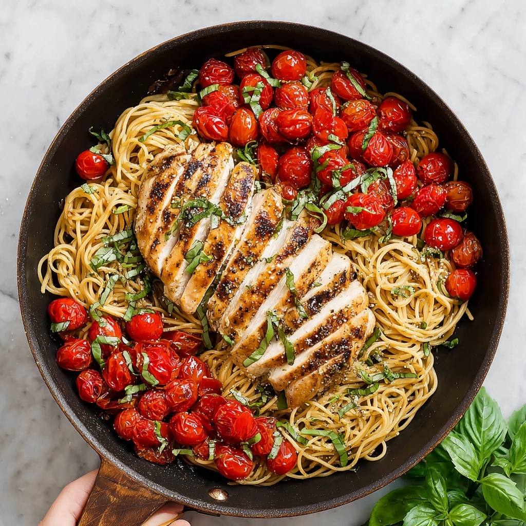 Bruschetta Chicken Pasta Recipe - Recipe Image