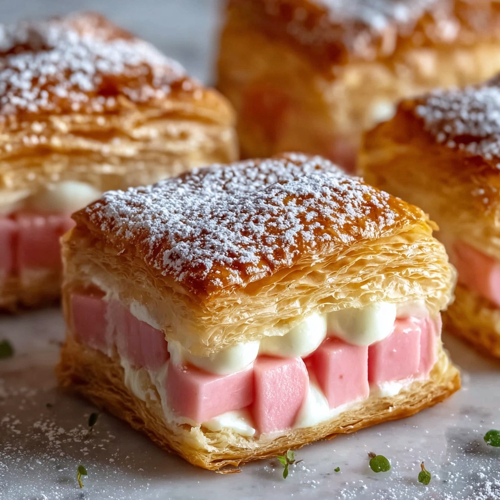 Rhubarb Cream Cheese Puff Pastries Recipe - Recipe Image