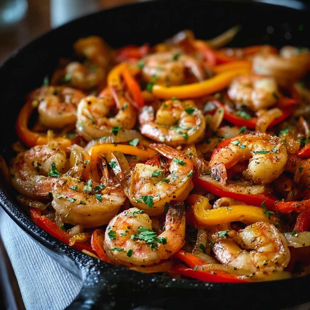 Shrimp Fajitas with Cajun Seasoning and Cilantro Recipe - Recipe Image