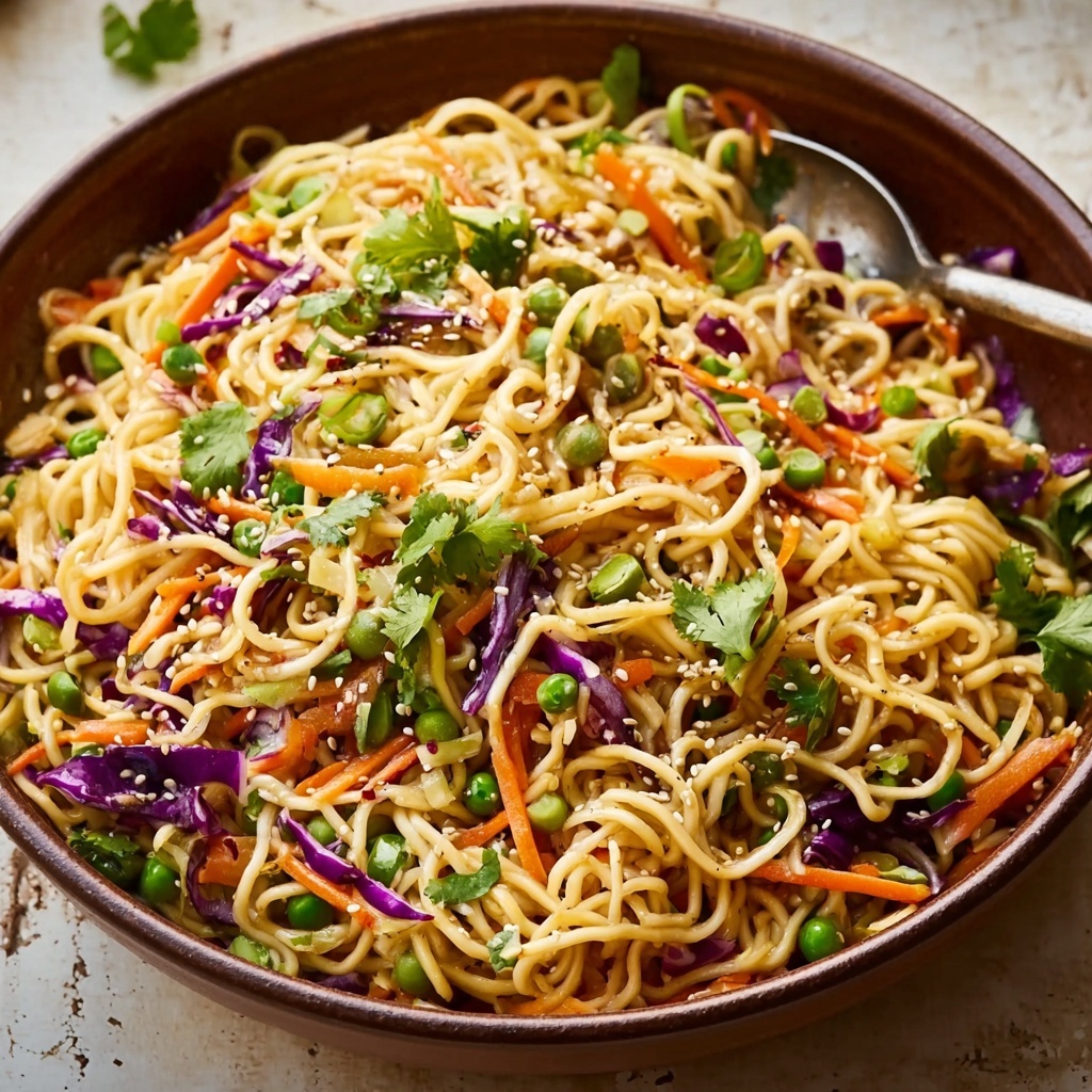 Crunchy Asian Ramen Noodle Salad Recipe - Recipe Image