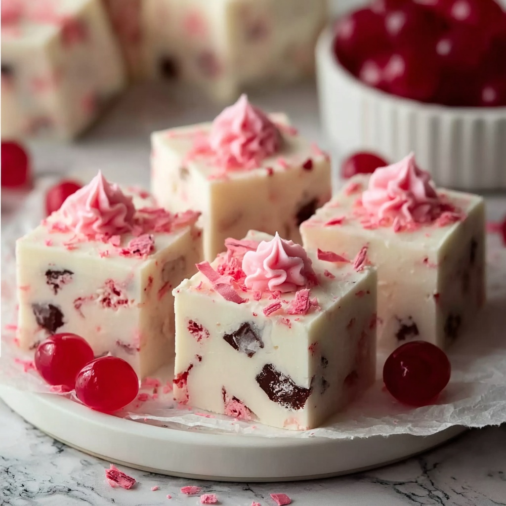 White Chocolate Cherry Fudge Recipe - Recipe Image