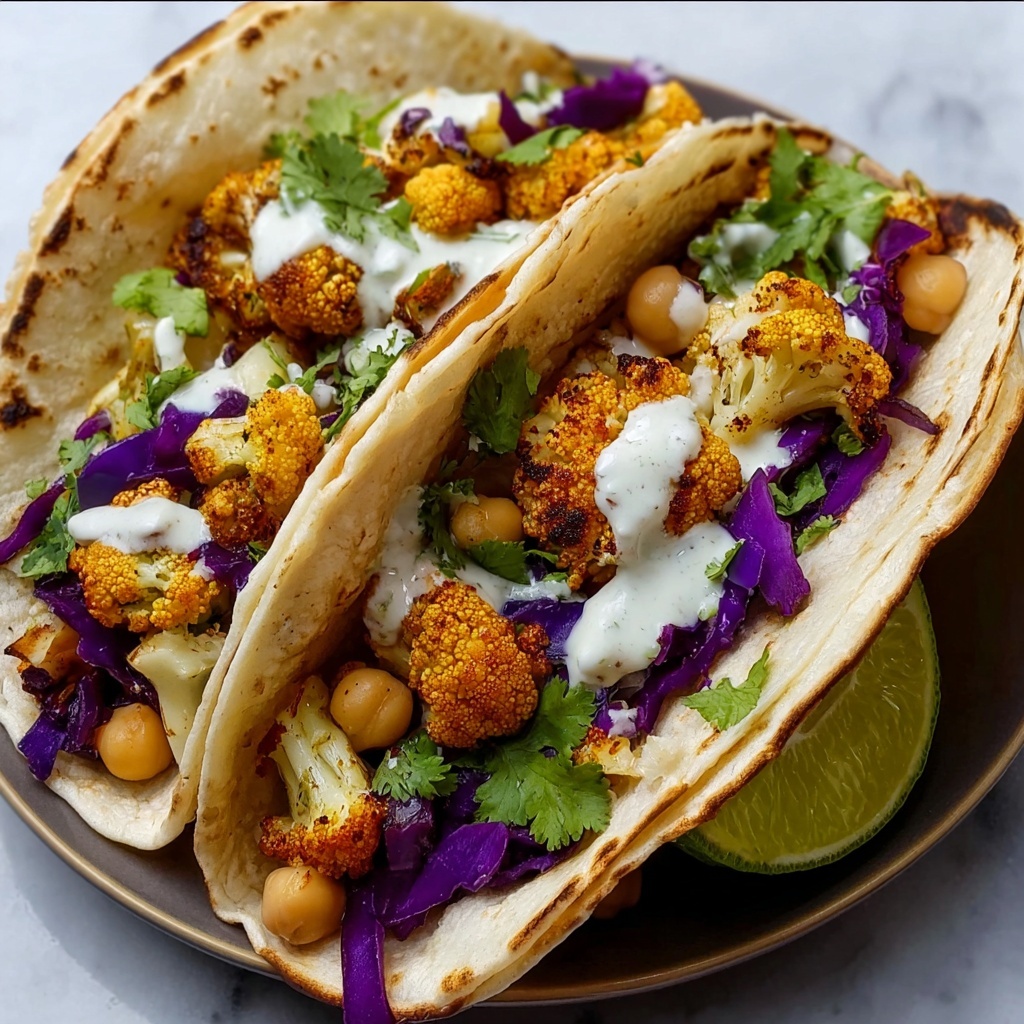 Roasted Cauliflower Chickpea Tacos Recipe - Recipe Image