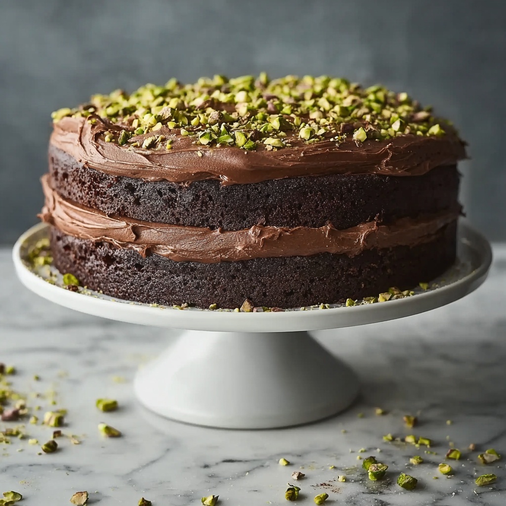 Luxury Dubai Chocolate Pistachio Cake Recipe - Recipe Image