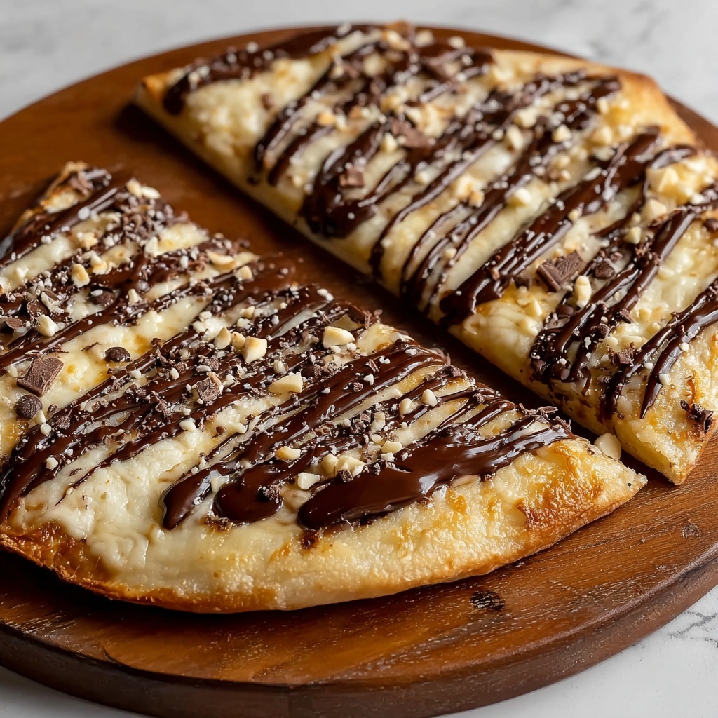 Chocolate Hazelnut Pizza with Marshmallows and Nuts Recipe - Recipe Image