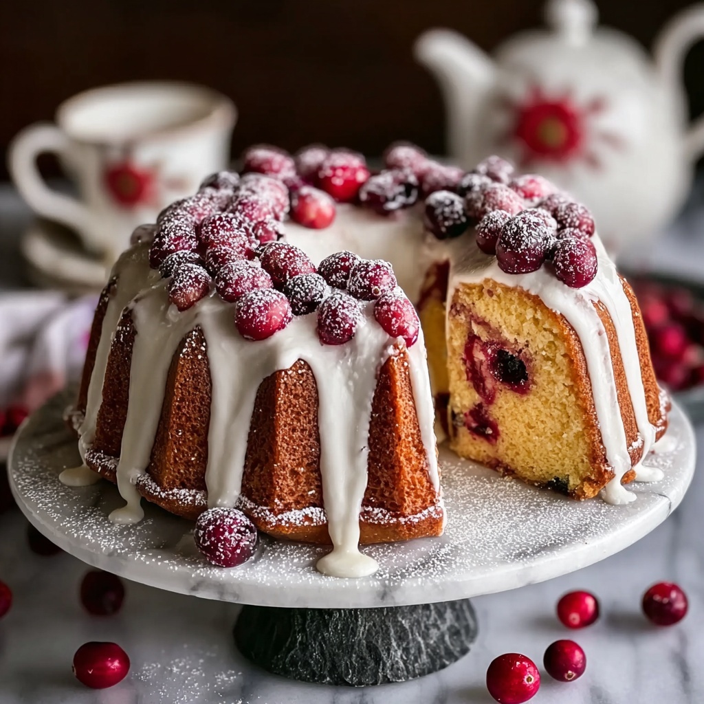 Cranberry Christmas Cake Recipe - Recipe Image