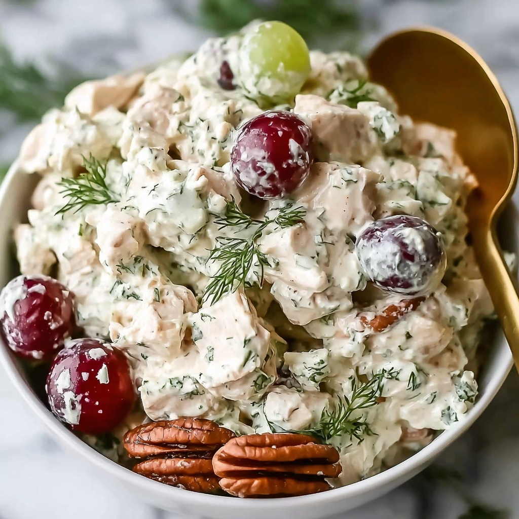 Easy Chicken Salad with Grapes, Pecans, and Dill Recipe - Recipe Image