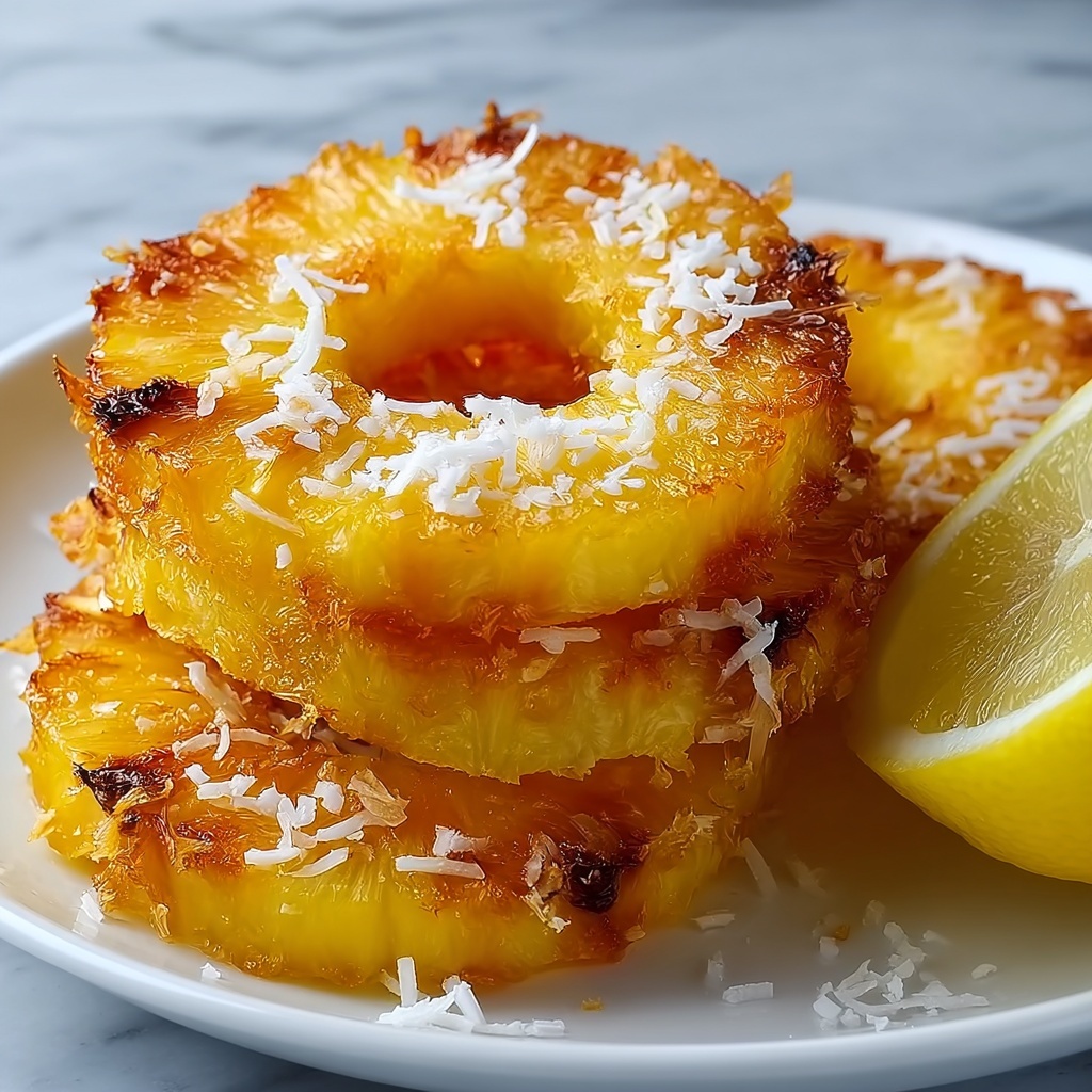 Fried Pineapple with Coconut Crust Recipe - Recipe Image