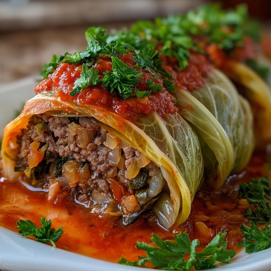 Old-Fashioned Stuffed Cabbage Rolls Recipe - Recipe Image