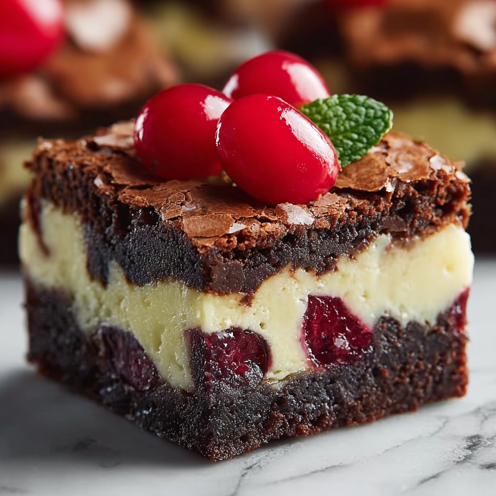 Cherry Cheesecake Brownies Recipe - Recipe Image