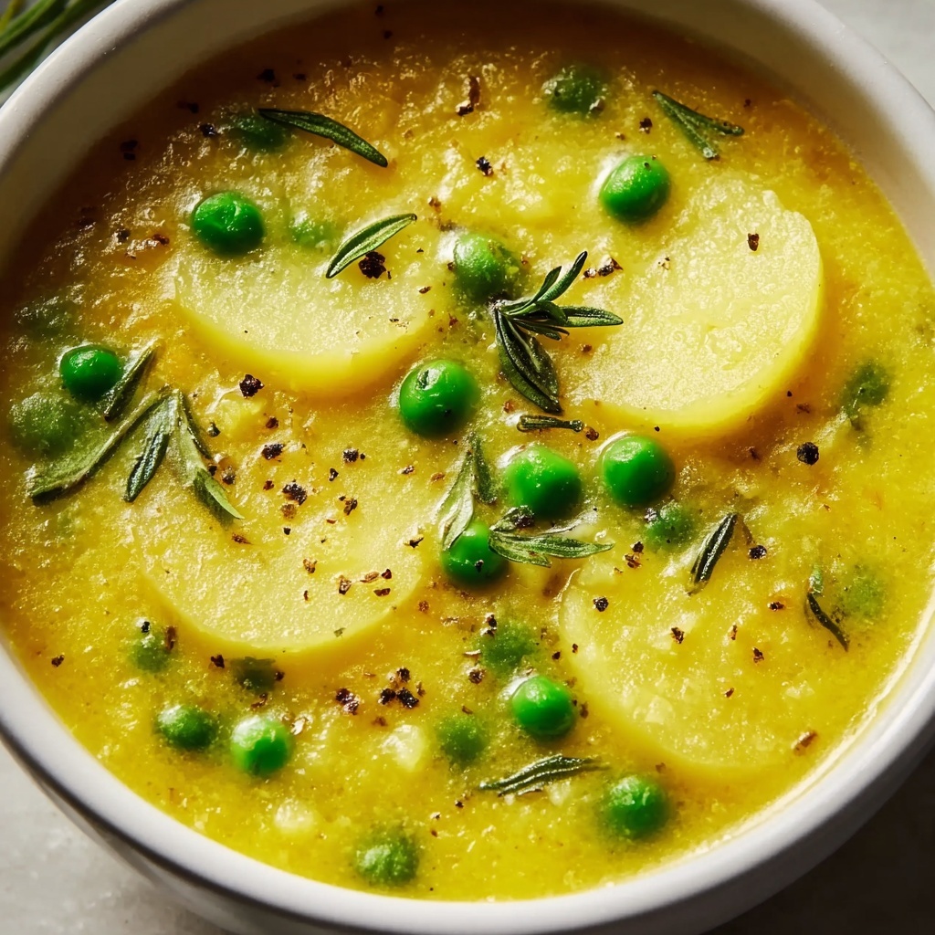 Creamy Potato and Pea Soup Recipe - Recipe Image