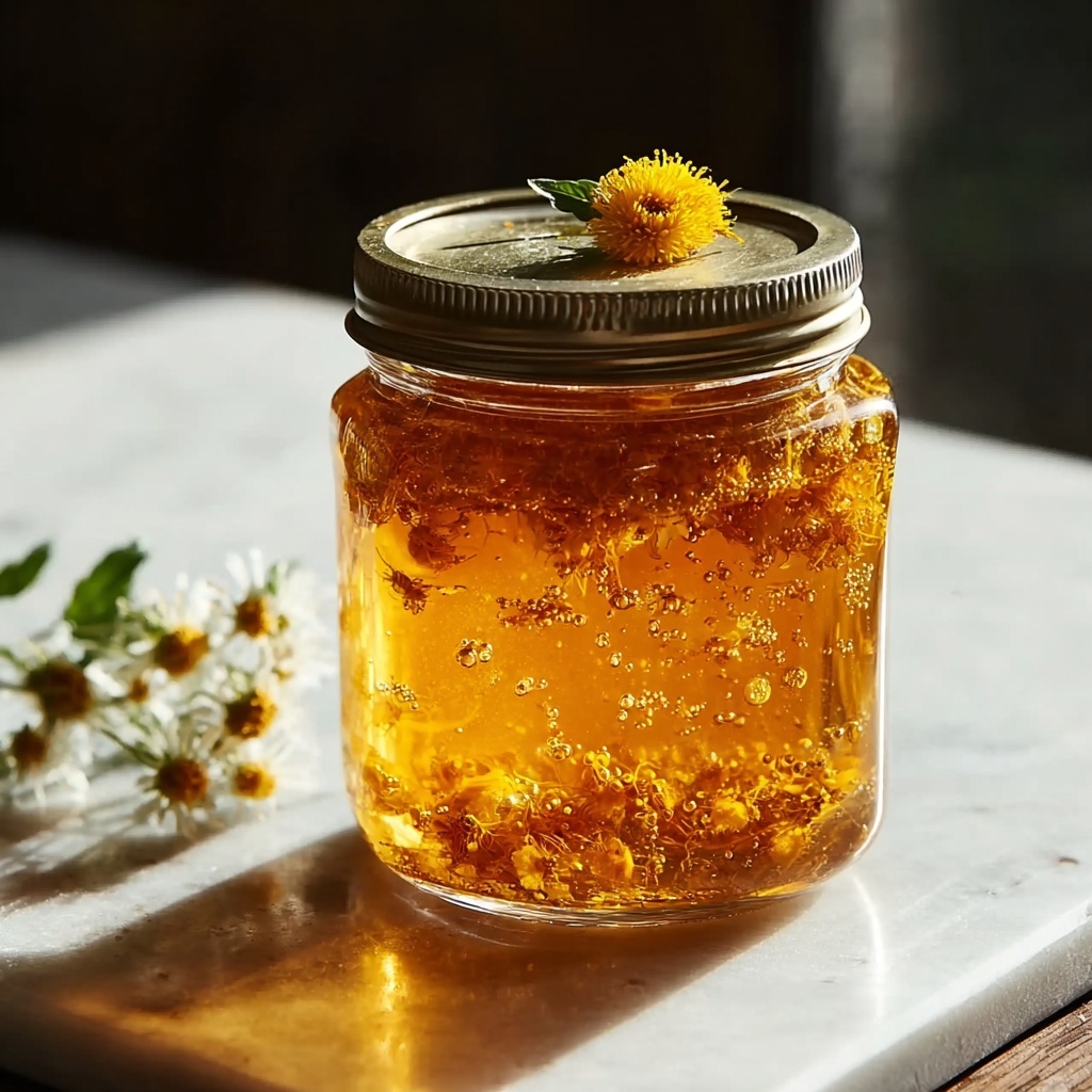 Dandelion Honey Syrup Recipe - Recipe Image