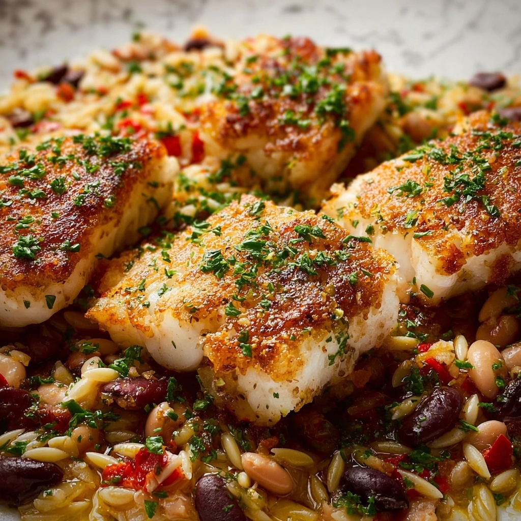 One Pan Fish & Risoni Recipe - Recipe Image