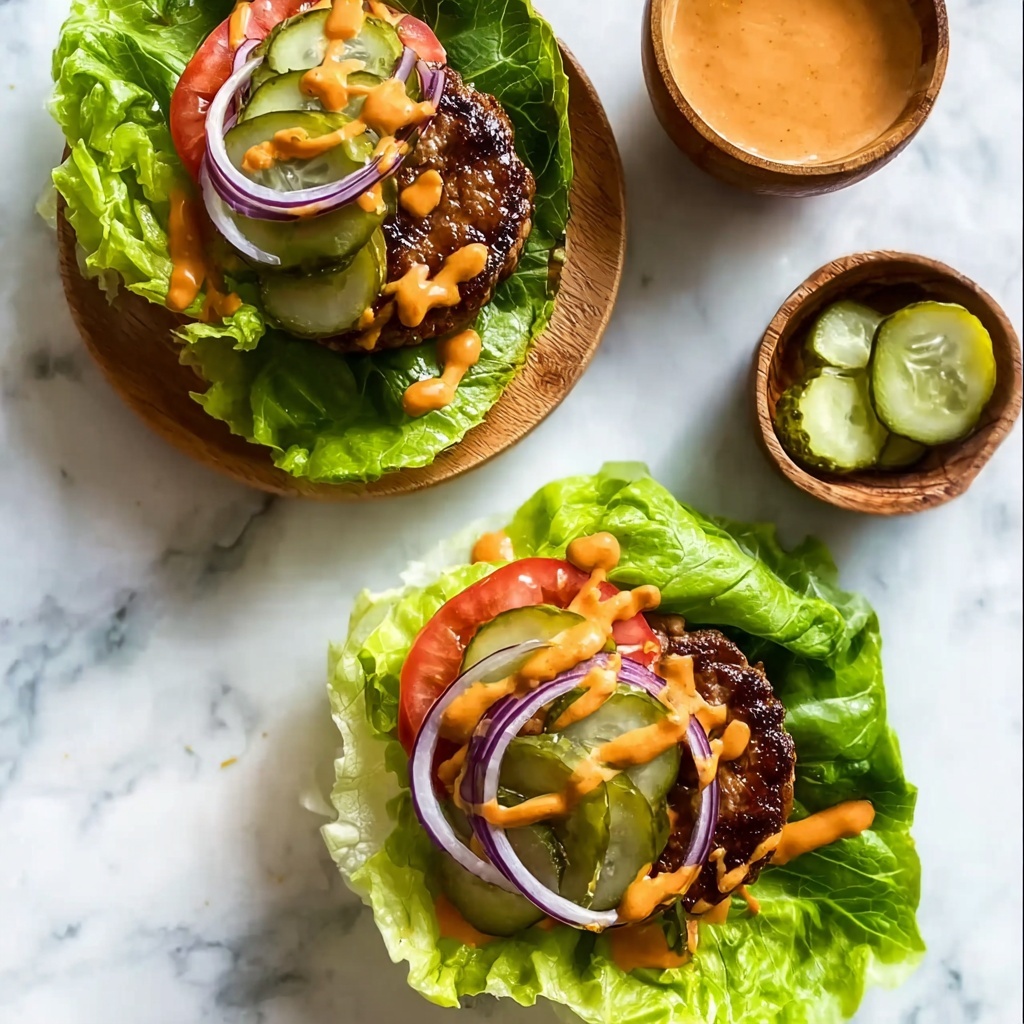 Low Carb Burger Lettuce Wraps Recipe - Recipe Image