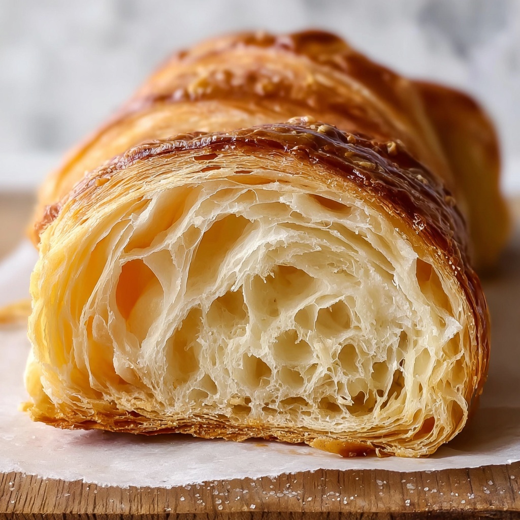 Flaky Sourdough Croissant Bread Recipe - Recipe Image