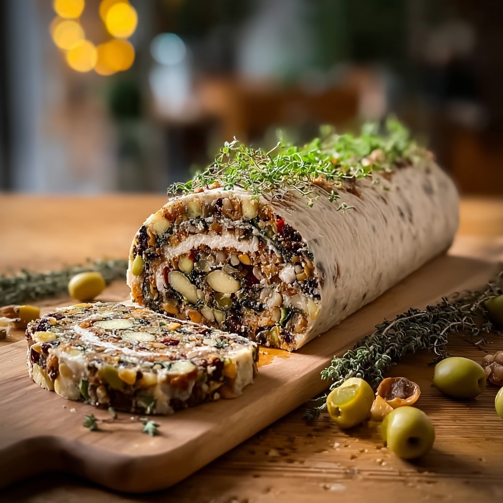 Mediterranean Olive Tapenade Cheese Log Recipe - Recipe Image