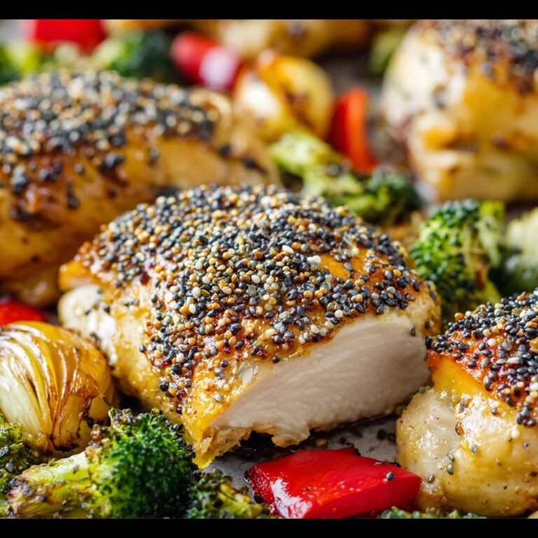 Bagel Chicken with Roasted Veggies Recipe